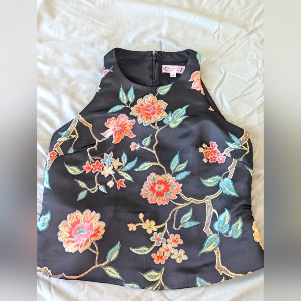 Nanette Lepore Silk Floral Top